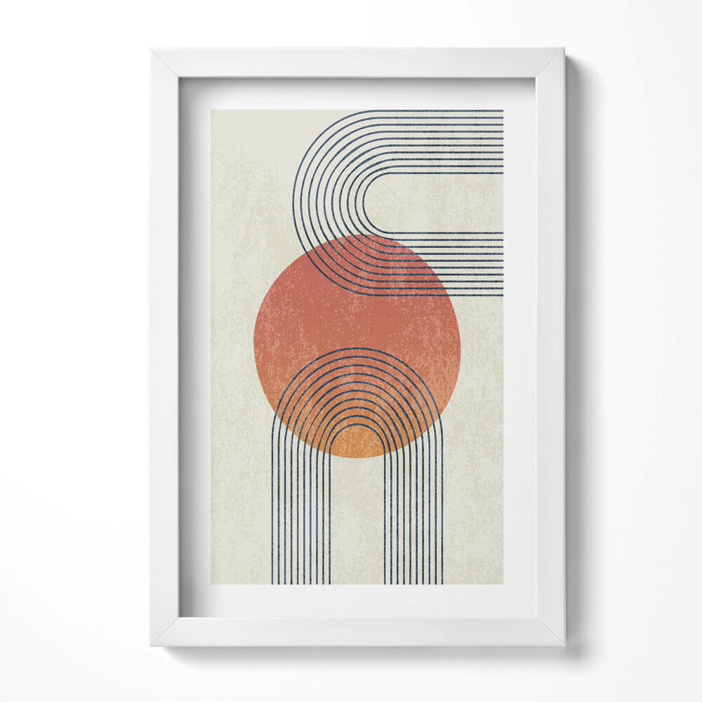 Tablou rama decorativ Linii și cercuri de artă modernă