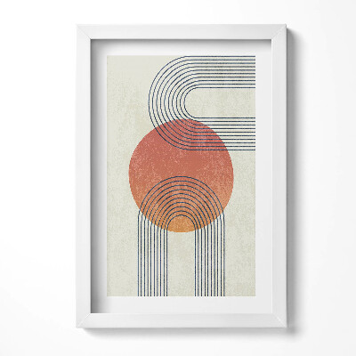 Tablou rama decorativ Linii și cercuri de artă modernă