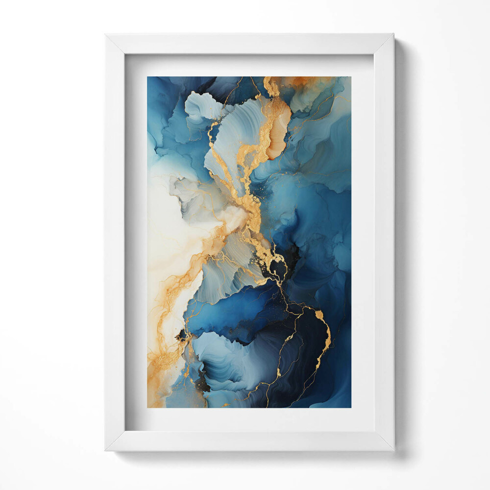 Tablou rama decorativ Rezumat lichid cu aur