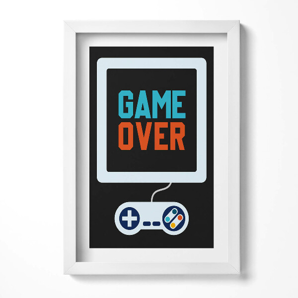 Tablou rama decorativ „Inscripție pentru jucătorul «Game over»”