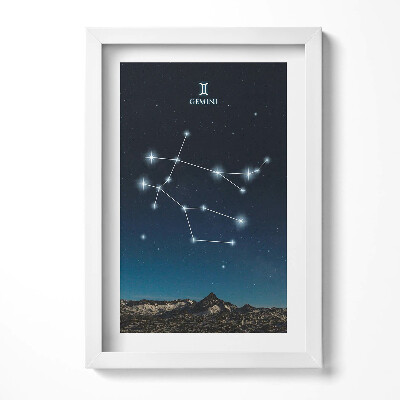 Tablou living cu rama decorativ Constelația zodiacală Gemeni