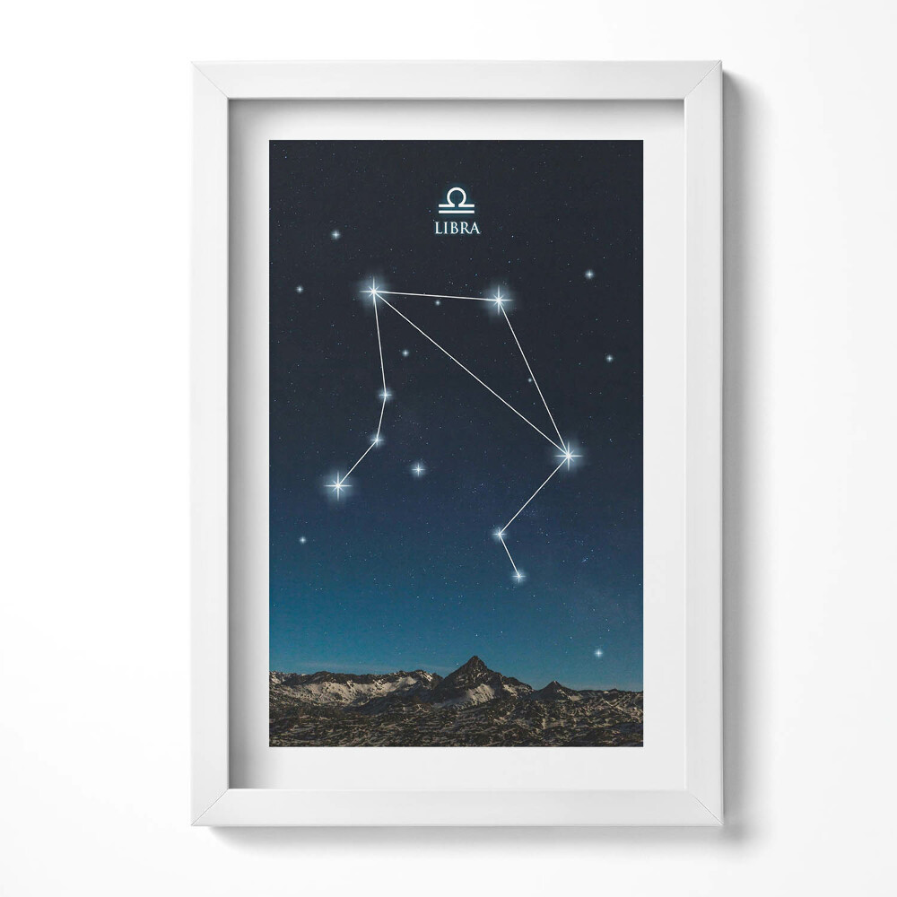 Tablou rama decorativ Constelația zodiacală Balanță