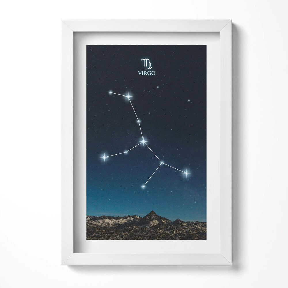 Tablou living cu rama decorativ Constelația zodiacală Fecioară