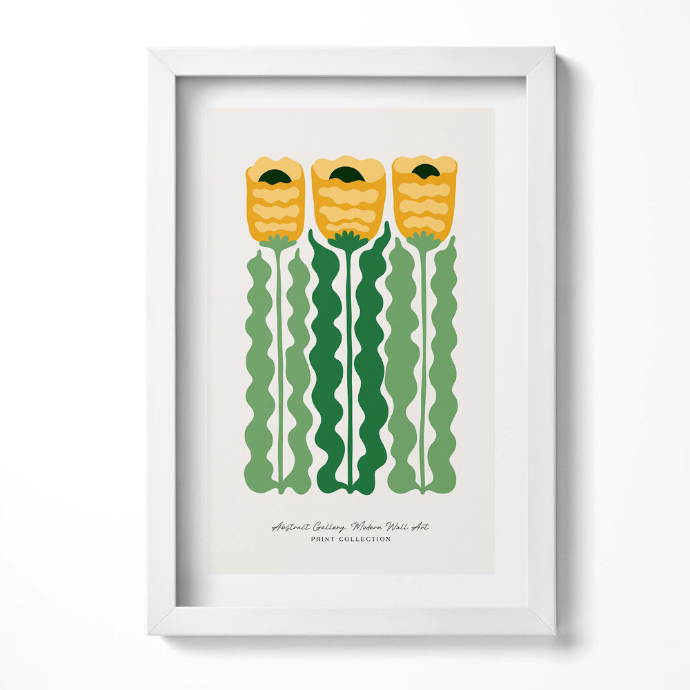 Tablou living cu rama decorativ Ilustrație a plantelor și florilor