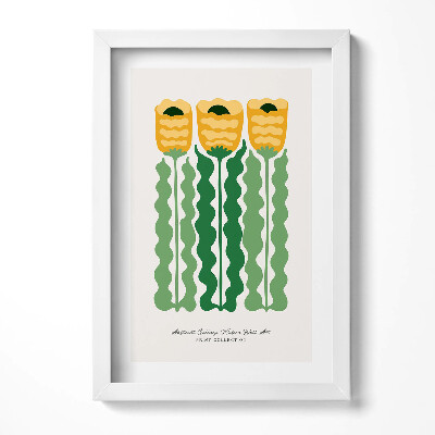 Tablou living cu rama decorativ Ilustrație a plantelor și florilor