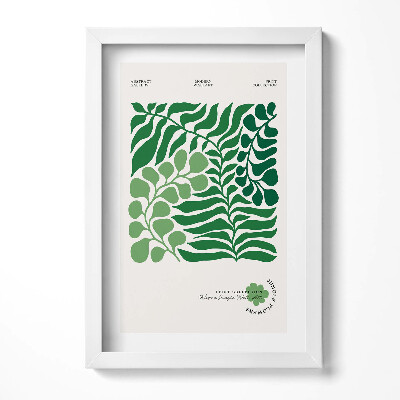 Tablou living cu rama decorativ Ilustrație a plantelor și florilor