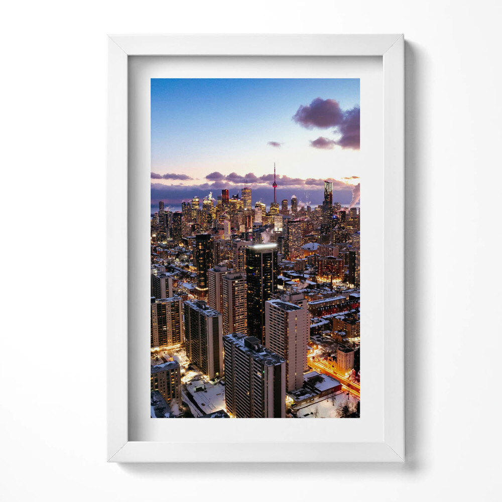 Tablou rama decorativ Arhitectura unui oraș mare din perspectiva unei păsări