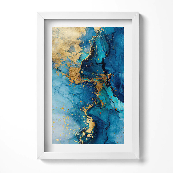 Tablou rama decorativ Glamour abstract cu aur