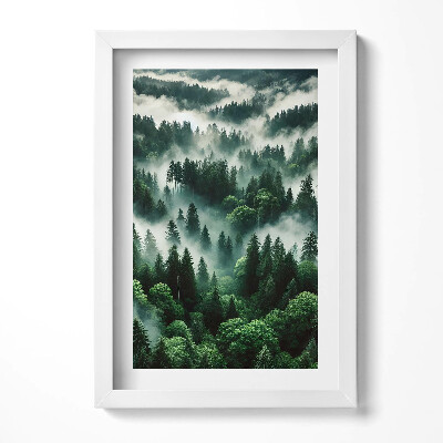 Tablou rama decorativ Peisaj de ceață de dimineață în pădure