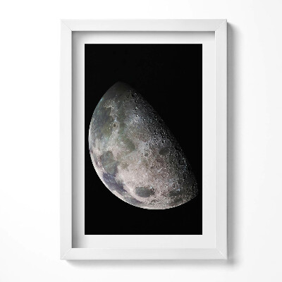 Tablou rama decorativ Luna pe cerul negru