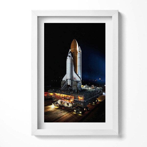 Tablou living cu rama decorativ Rachetă spațială NASA