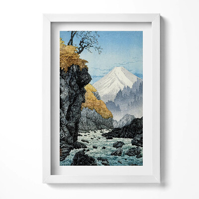 Tablou rama decorativ Schiță japoneză a Muntelui Fuji