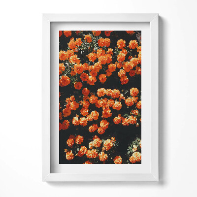 Tablou rama decorativ Flori portocalii