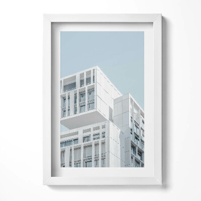 Tablou living cu rama decorativ Arhitectură minimalistă a clădirii albe