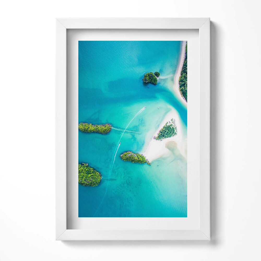 Tablou rama decorativ Țărmul mării din vedere