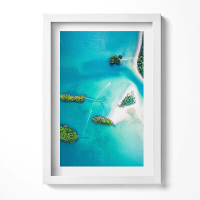 Tablou rama decorativ Țărmul mării din vedere