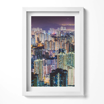 Tablou rama decorativ Orașul iluminat noaptea