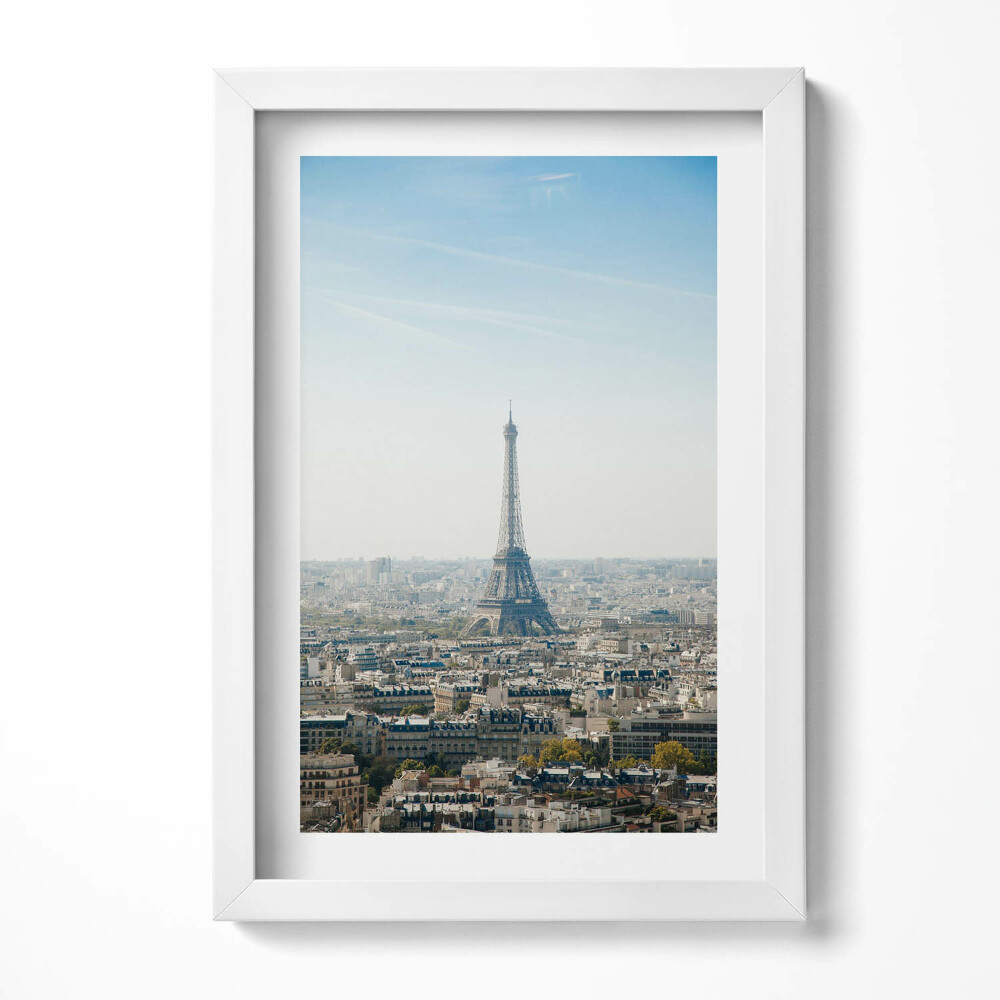 Tablou living cu rama decorativ Panoramă Turnul Eiffel Paris Franța