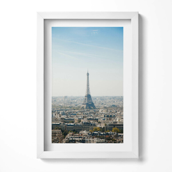 Tablou living cu rama decorativ Panoramă Turnul Eiffel Paris Franța