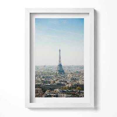 Tablou living cu rama decorativ Panoramă Turnul Eiffel Paris Franța