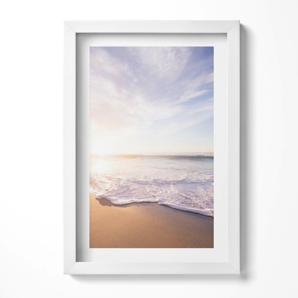 Tablou living cu rama decorativ Vedere liniștită asupra plajei și a mării