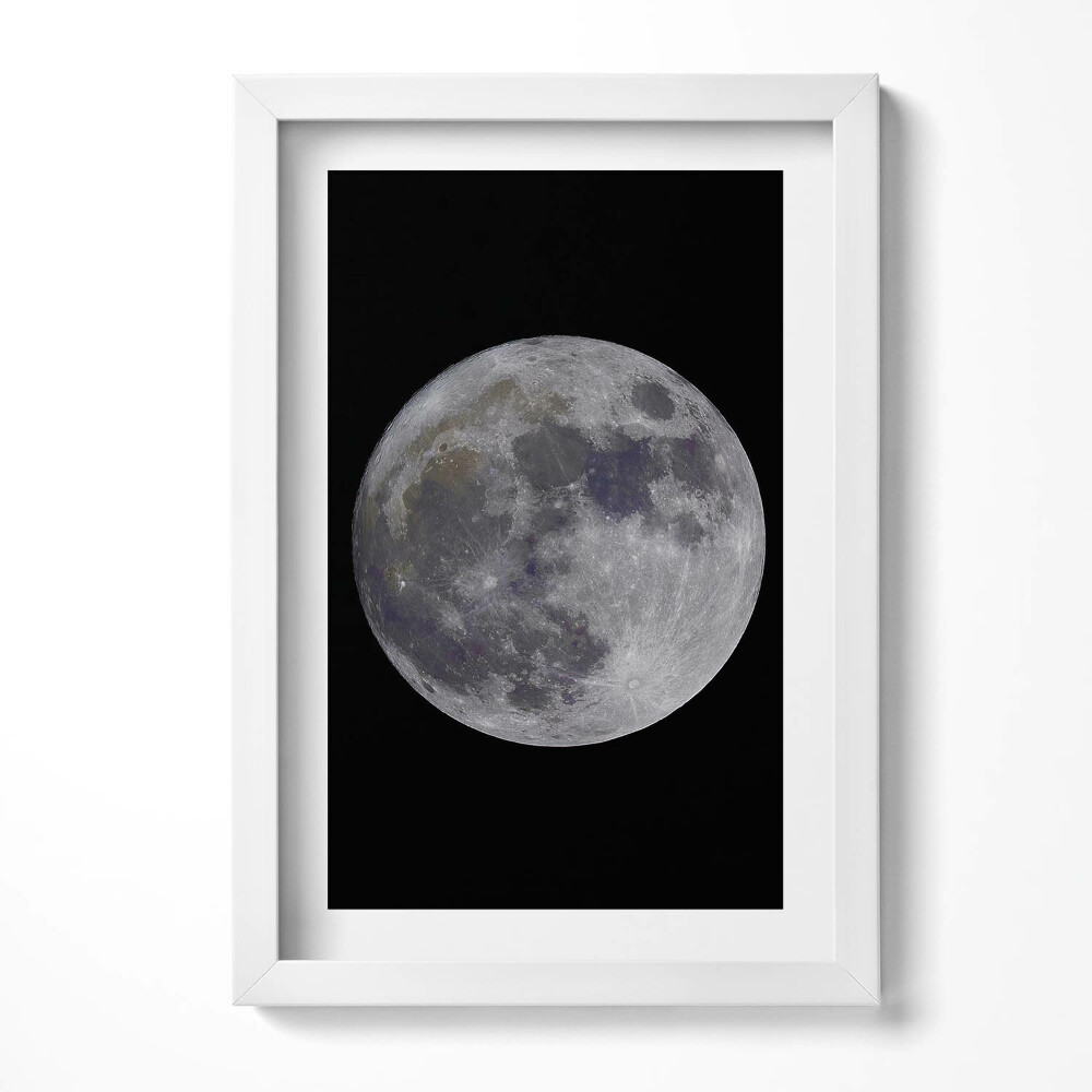 Tablou rama decorativ Lună plină pe cerul negru