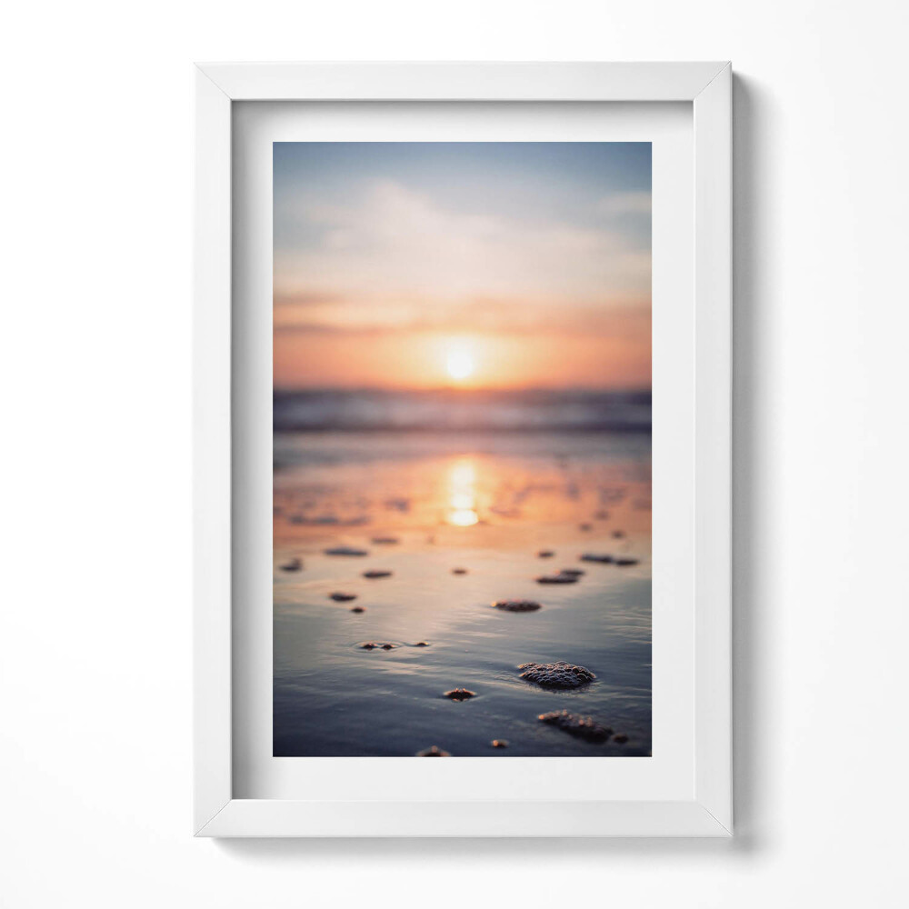 Tablou rama decorativ Răsărit de soare peste apă