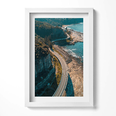 Tablou living cu rama decorativ Vedere aeriană a drumului de coastă