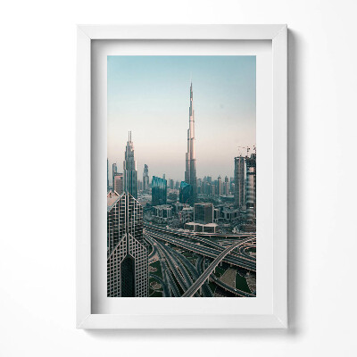 Tablou living cu rama decorativ Dubaiul modern din perspectivă