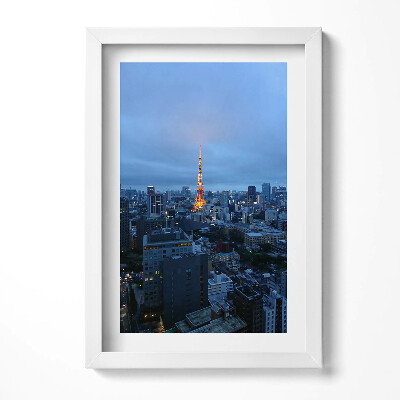 Tablou rama decorativ Panoramă de seară a orașului Tokyo