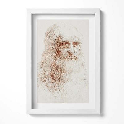 Tablou rama decorativ Autoportret al lui Leonardo Da Vinci schiță