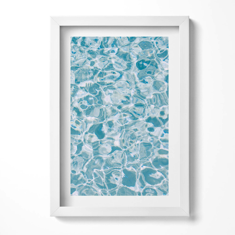 Tablou rama decorativ O pânză de apă albastră și transparentă