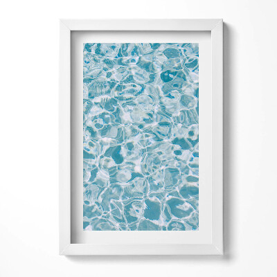 Tablou rama decorativ O pânză de apă albastră și transparentă