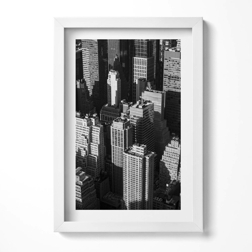 Tablou living cu rama decorativ Arhitectura orașului alb-negru