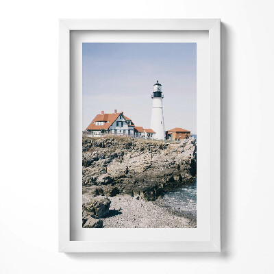 Tablou rama decorativ Ani de conifere cețoase - peisaj