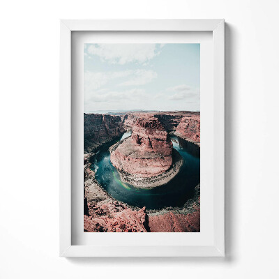 Tablou rama decorativ Peisaj fluvial și stâncă