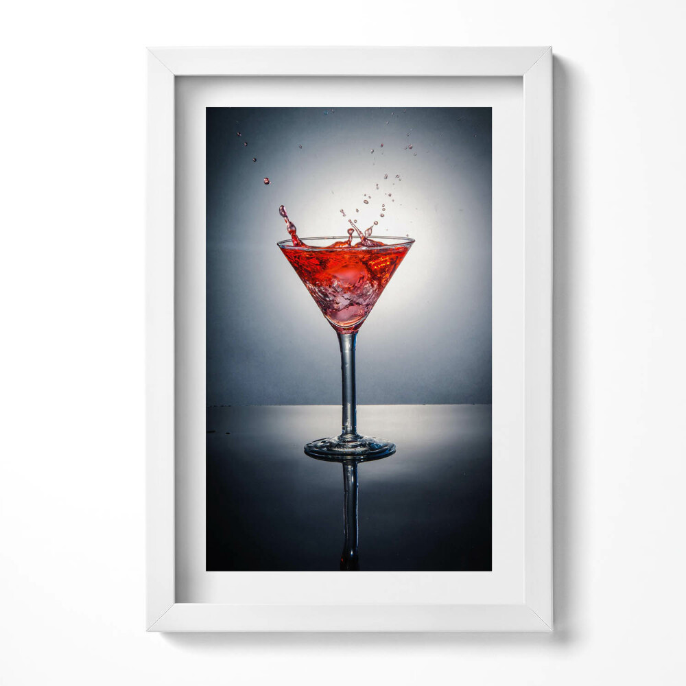 Tablou living cu rama decorativ Pahar de Martini