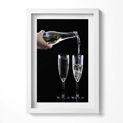 Tablou rama decorativ Două pahare și șampanie