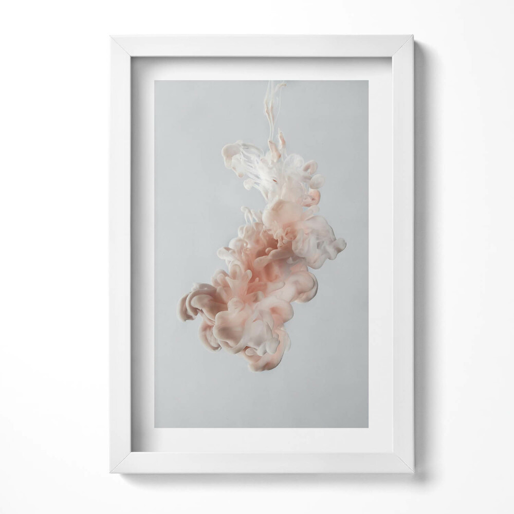 Tablou rama decorativ Cerneală bej abstractă în apă