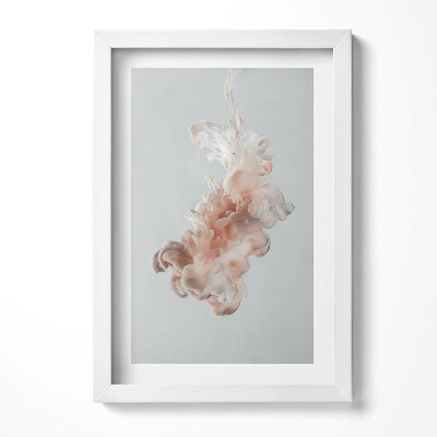 Tablou rama decorativ Cerneală bej abstractă în apă