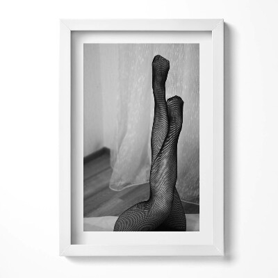 Tablou living cu rama decorativ Picioarele femeilor în colanți