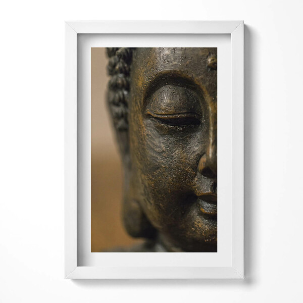 Tablou rama decorativ Fața unei statui zen a lui Buddha