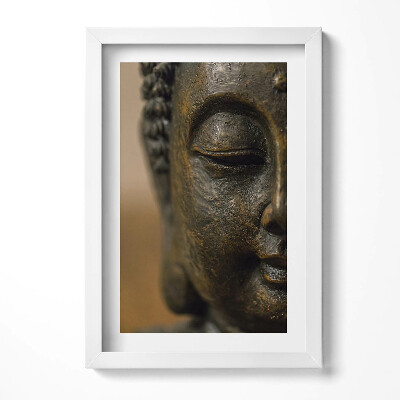 Tablou rama decorativ Fața unei statui zen a lui Buddha