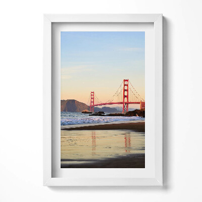 Tablou living cu rama decorativ Peisajul Podului Golden Gate