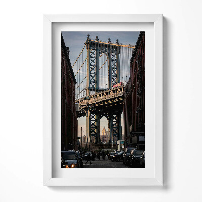 Tablou living cu rama decorativ Podul și clădirile de arhitectură