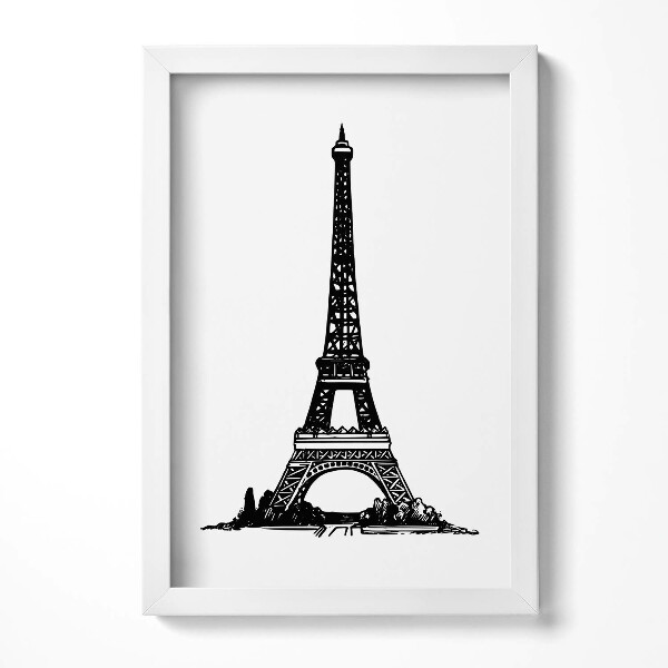 Tablou living cu rama decorativ Ilustrație a Turnului Eiffel