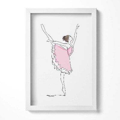 Tablou rama decorativ Artă liniară a unei balerine dansând