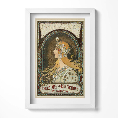 Tablou rama decorativ Ilustrație a unei femei - Alfons Mucha