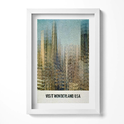 Tablou rama decorativ Ilustrație a clădirii din SUA