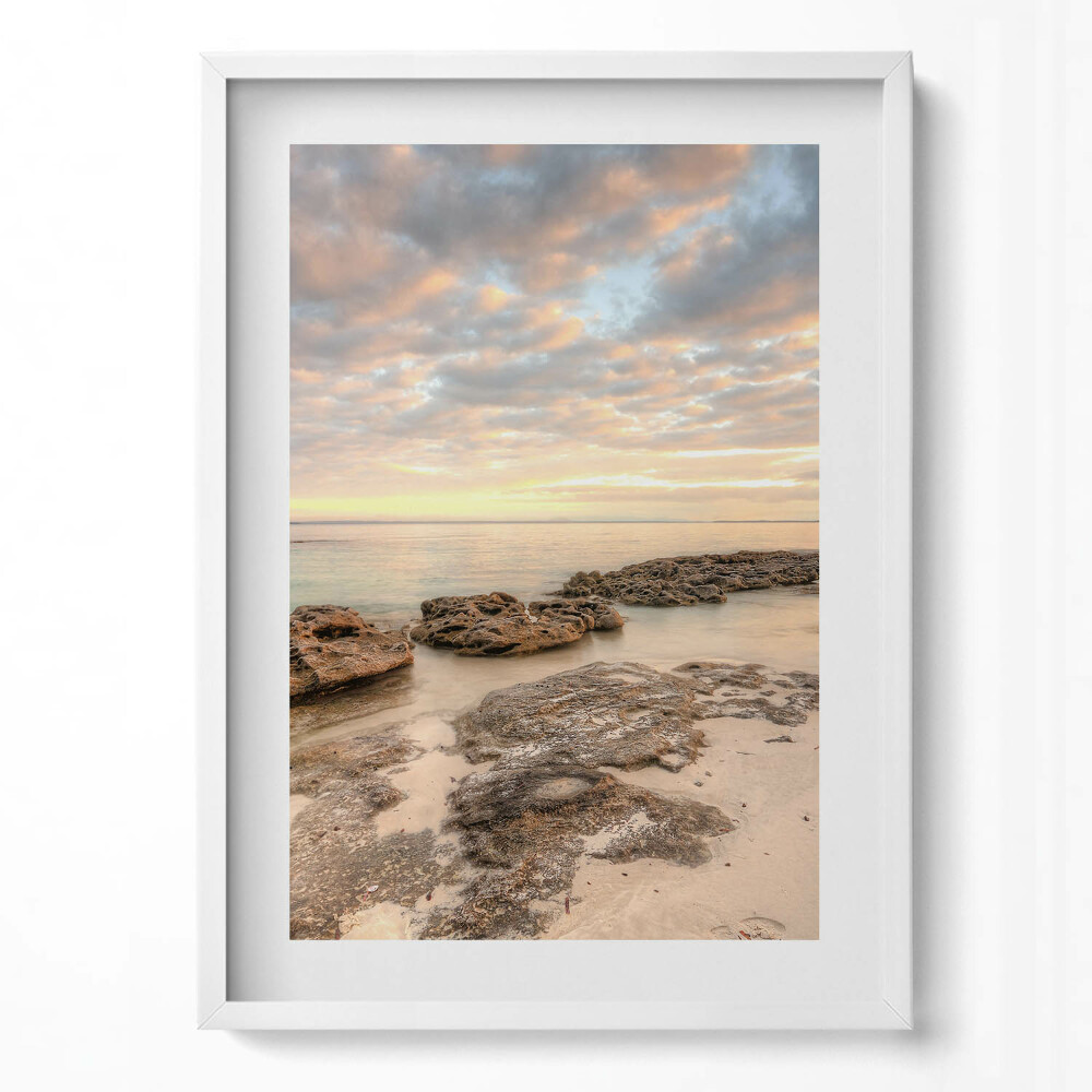 Tablou rama modern Peisaj de plajă, mare și cer